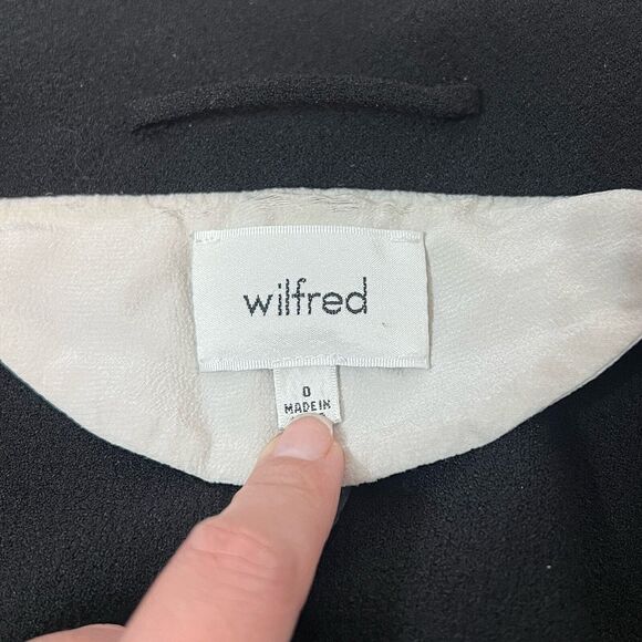 ARITZIA Wilfred Chevalier Open Front Blazer Jacket Black Old Money Size 0 - Picture 5 of 8